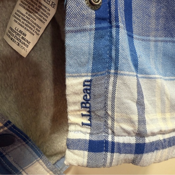 L.L. Bean Fleece Lined Flannel, size Small Regular, NWOT - Picture 7 of 12